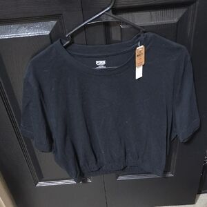 PINK Victoria's Secret Black Crop Top
